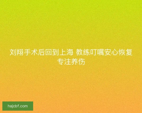 刘翔手术后回到上海 教练叮嘱安心恢复专注养伤 刘翔手术后回到上海 教练叮嘱安心恢复专注养伤
